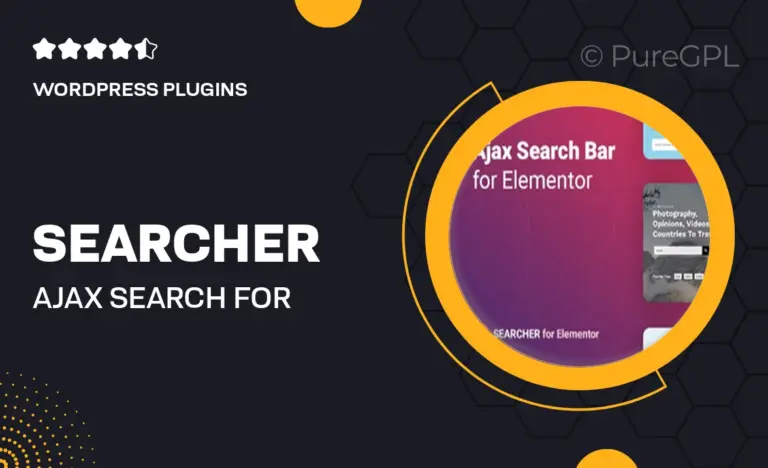searcher ajax search for elementor