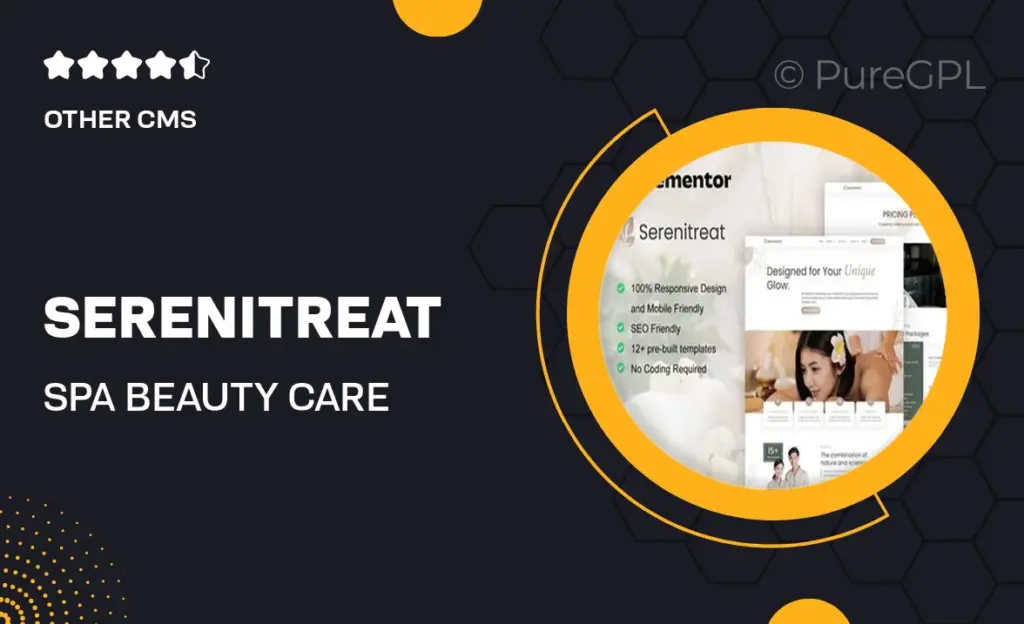 SereniTreat – Spa & Beauty Care Elementor Pro Template Kit 13 SereniTreat – Spa & Beauty Care Elementor Pro Template Kit