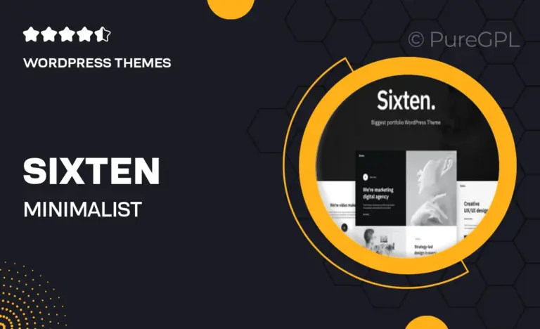 sixten minimalist portfolio wordpress theme