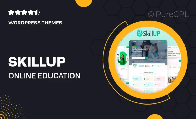 skillup online education wordpress theme