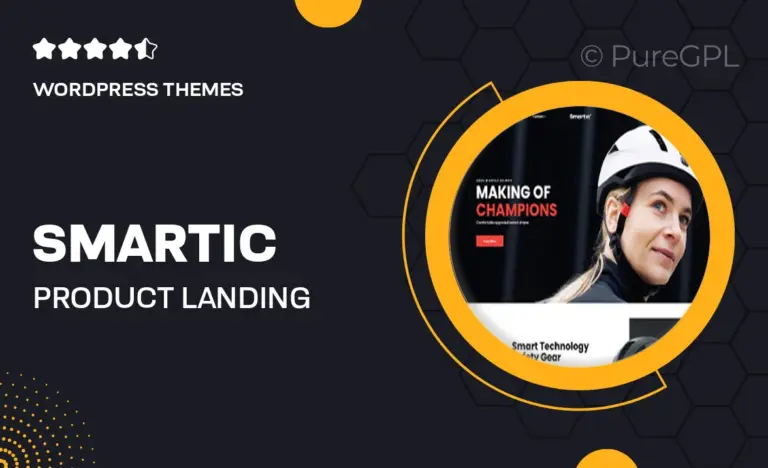smartic product landing page woocommerce theme
