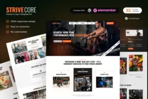 StriveCore – Fitness & Gym Elementor Template Kit