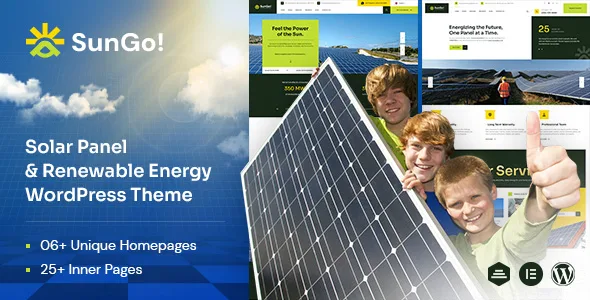 sungo ecology solar energy wordpress theme 1