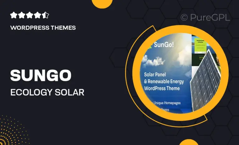 sungo ecology solar energy wordpress theme