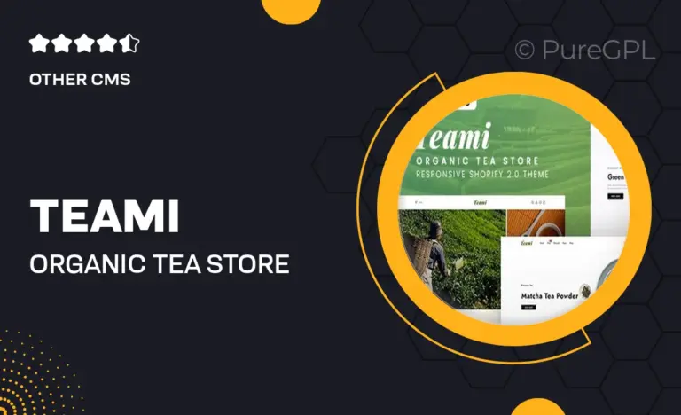 teami organic tea store shopify 2 0 theme