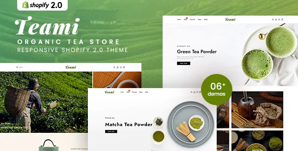 teami organic tea store shopify 20 theme