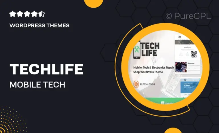 techlife mobile tech electronics repair shop wordpress theme