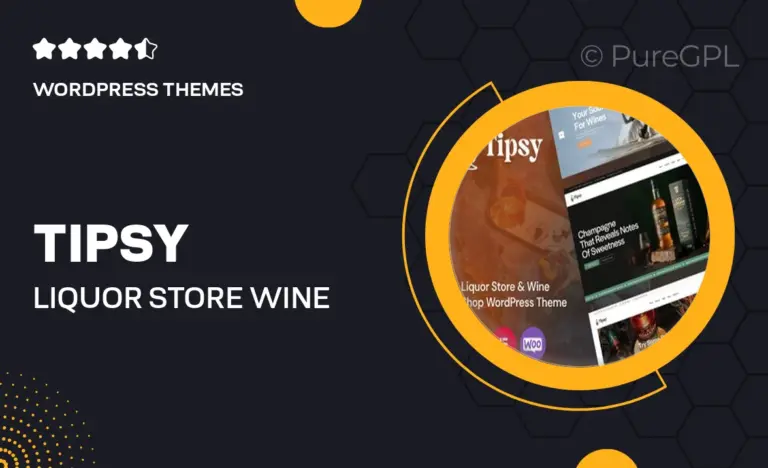 tipsy liquor store wine shop wordpress theme