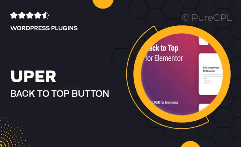 uper back to top button for elementor