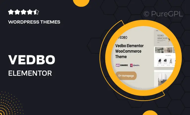vedbo elementor woocommerce theme