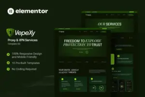 Vepexy – Proxy & VPN Services Elementor Template Kit
