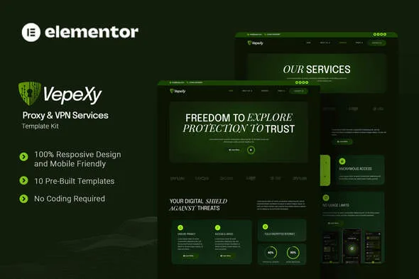 vepexy proxy vpn services elementor template kit 1