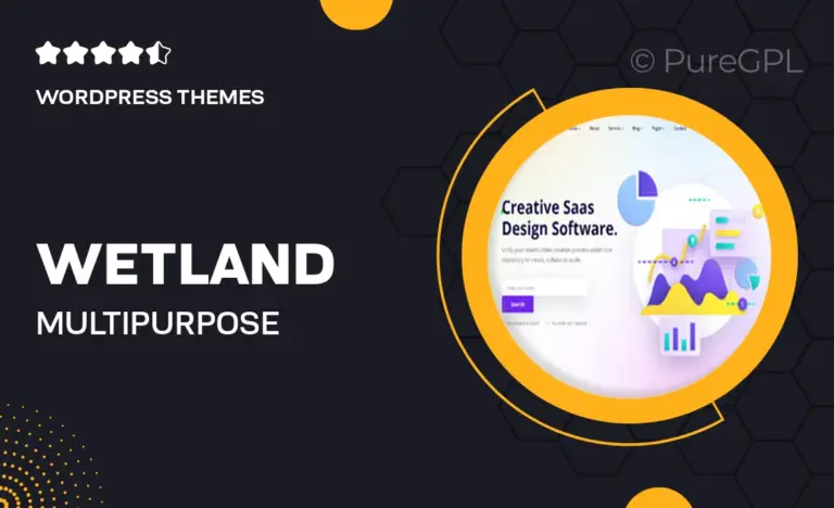 wetland multipurpose wordpress theme for startup