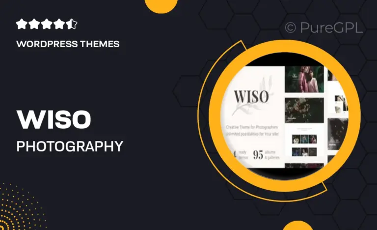 wiso photography wordpress theme