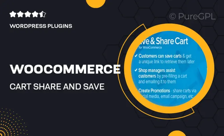 woocommerce cart share and save
