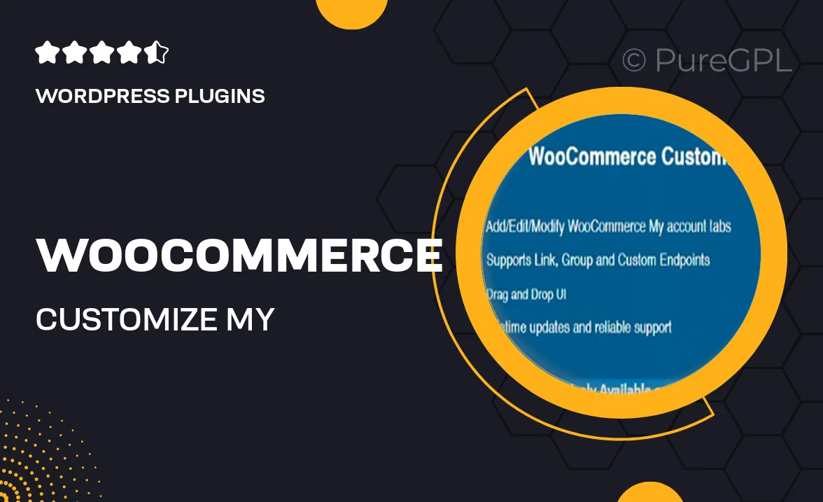 WooCommerce Customize My Account Pro