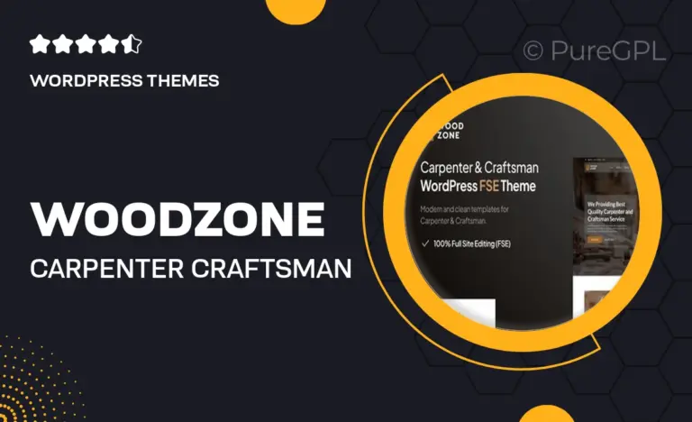 woodzone carpenter craftsman fse wordpress theme