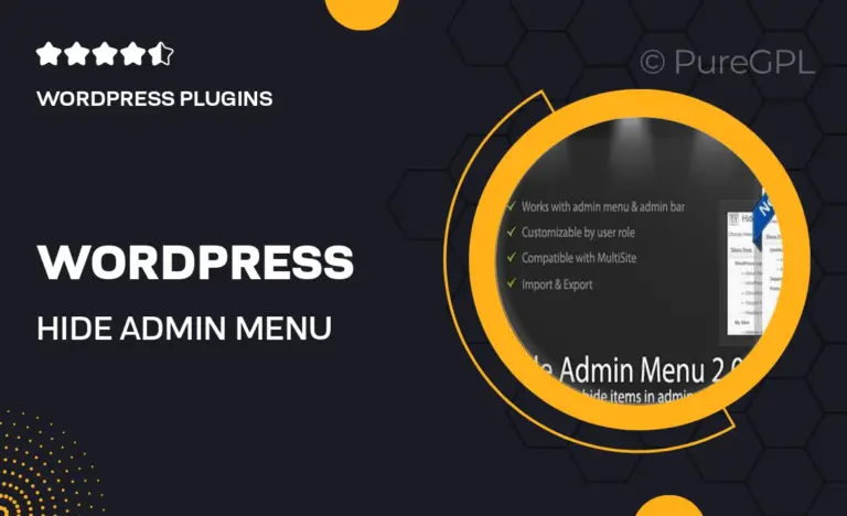 wordpress hide admin menu plugin