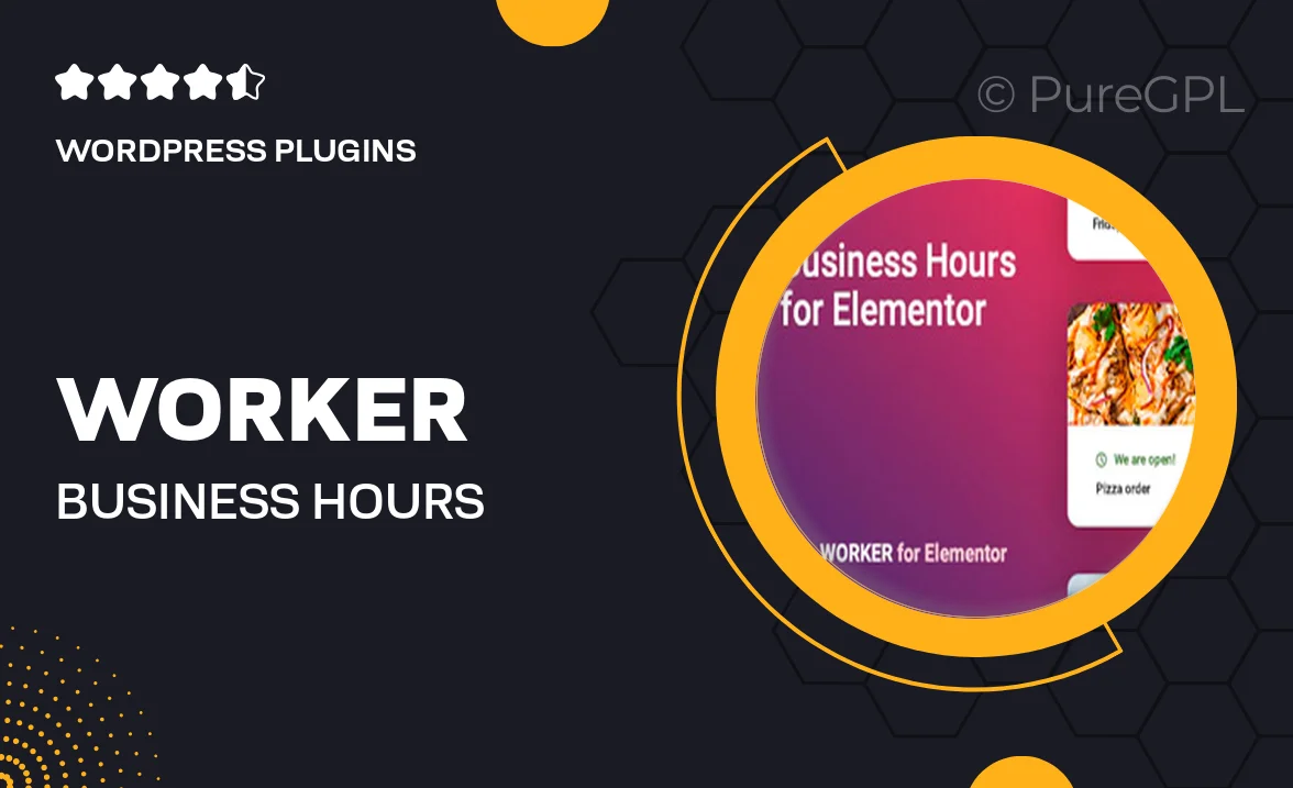 Worker – Business hours widget for Elementor