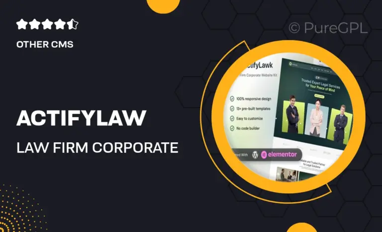 actifylaw law firm corporate elementor template kit