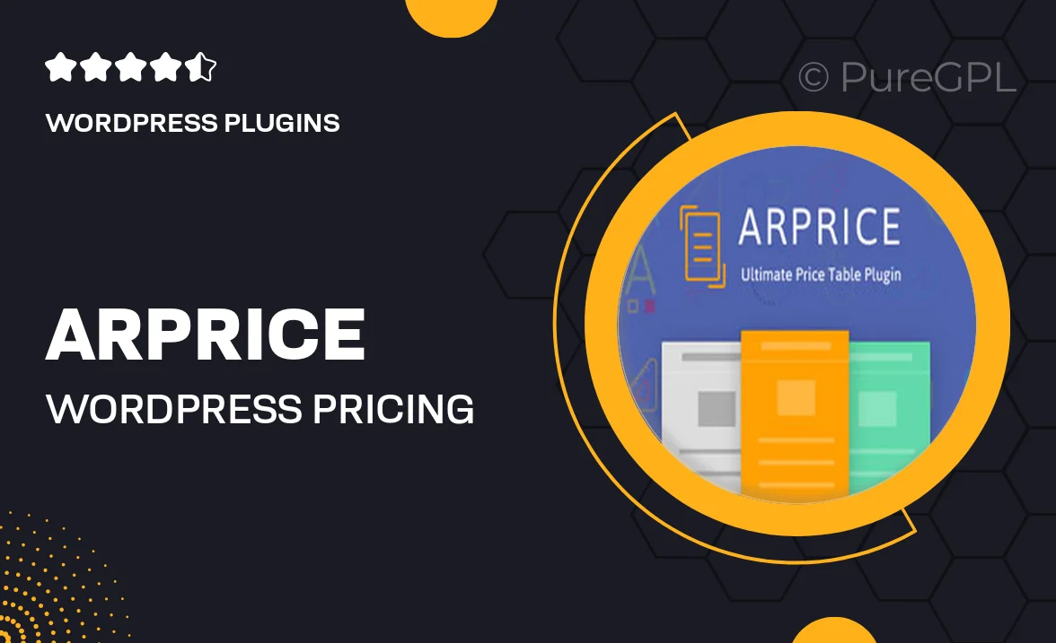 ARPrice – WordPress Pricing Table Plugin