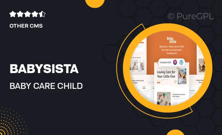 babysista baby care child care services elementor template kit