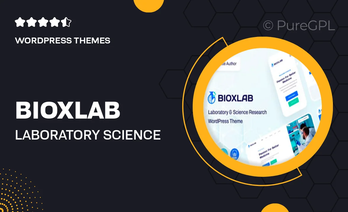 Bioxlab – Laboratory & Science Research WordPress Theme