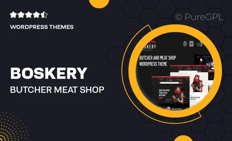 boskery butcher meat shop wordpress theme