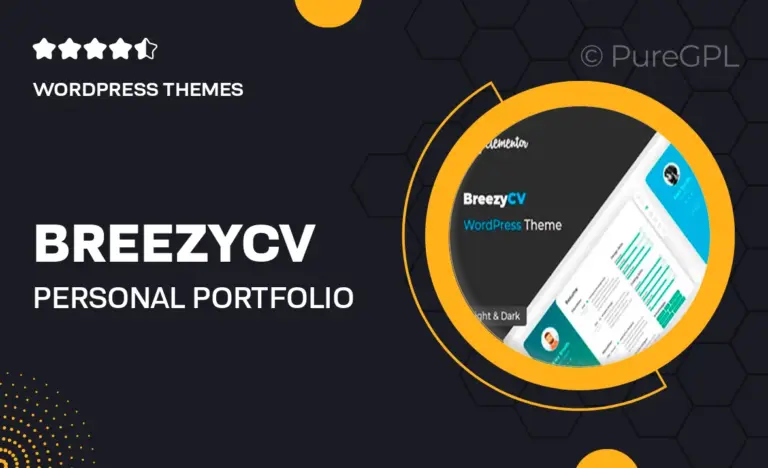 breezycv personal portfolio resume