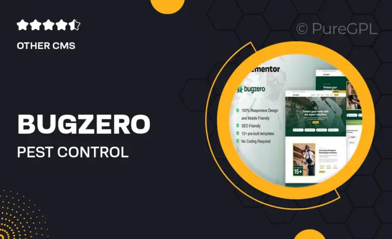 bugzero pest control service elementor pro template kit
