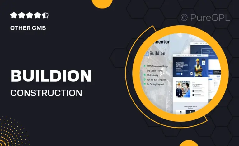 buildion construction building service elementor pro template kit