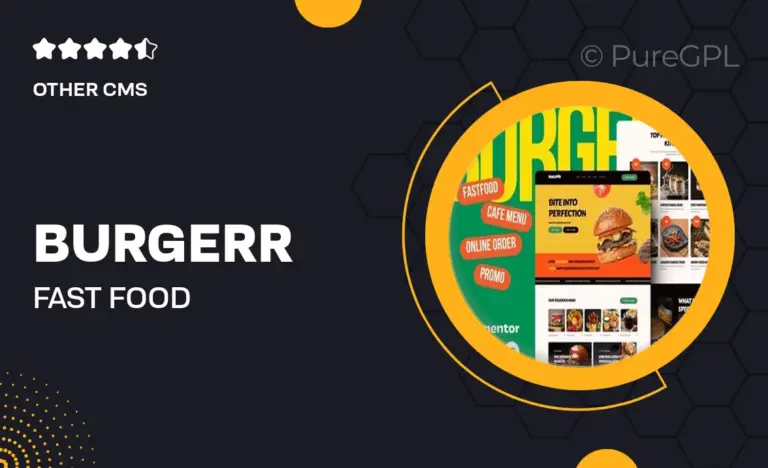 burgerr fast food restaurant template kit