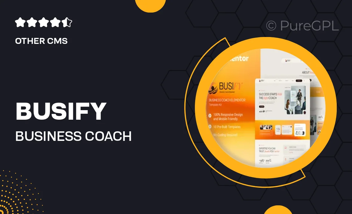 Busify – Business Coach Elementor Template Kit