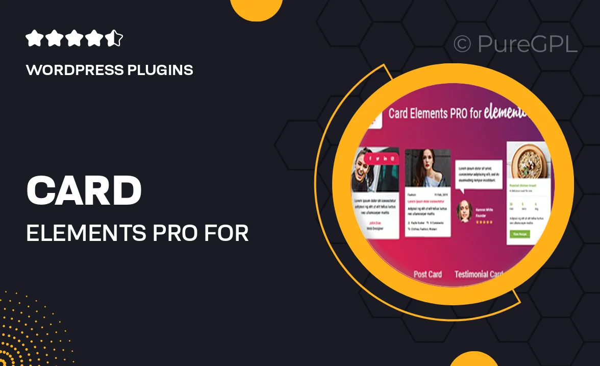 Card Elements Pro for Elementor