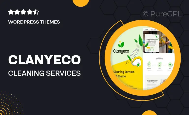 clanyeco cleaning services wordpress theme