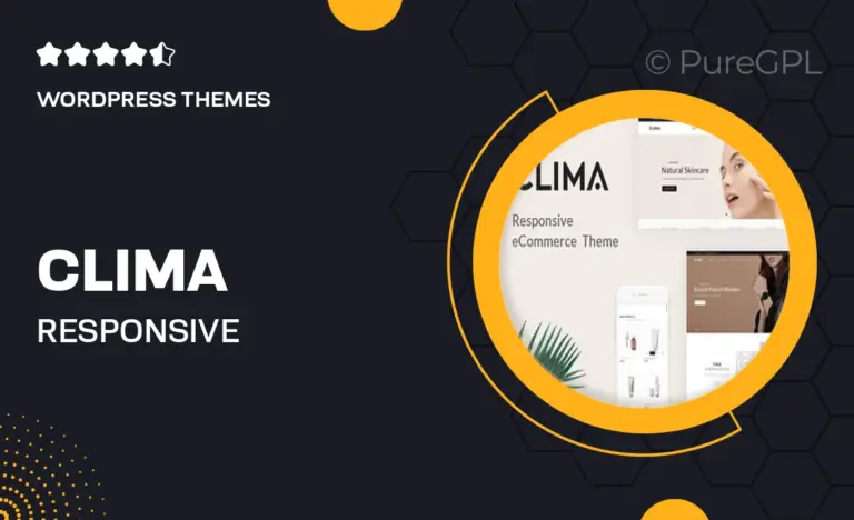clima responsive woocommerce wordpress theme