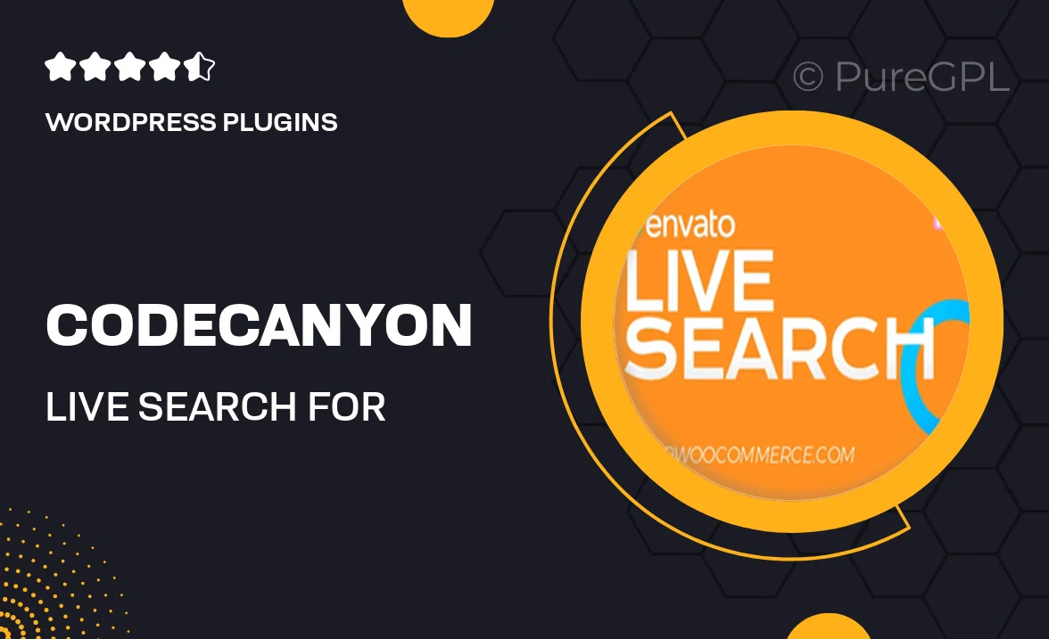 Codecanyon | Live Search for WooCommerce