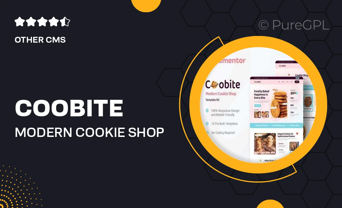 Coobite – Modern Cookie Shop Elementor Template Kit