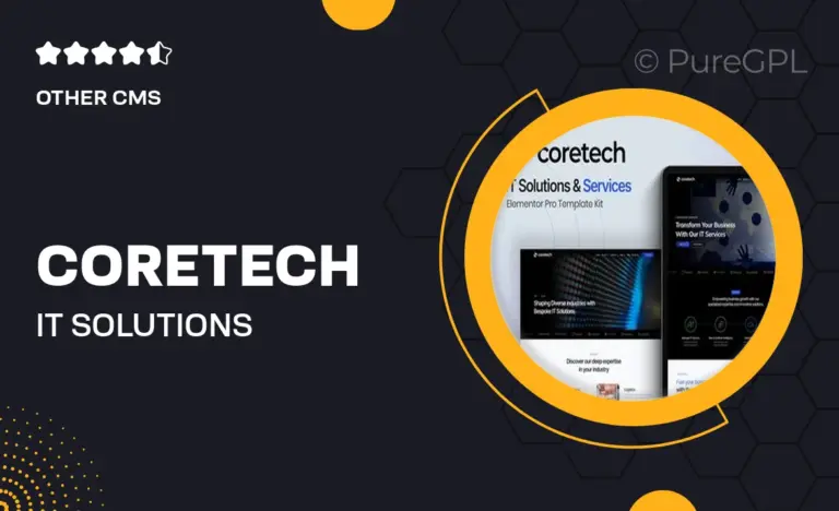 coretech it solutions services elementor pro template kit