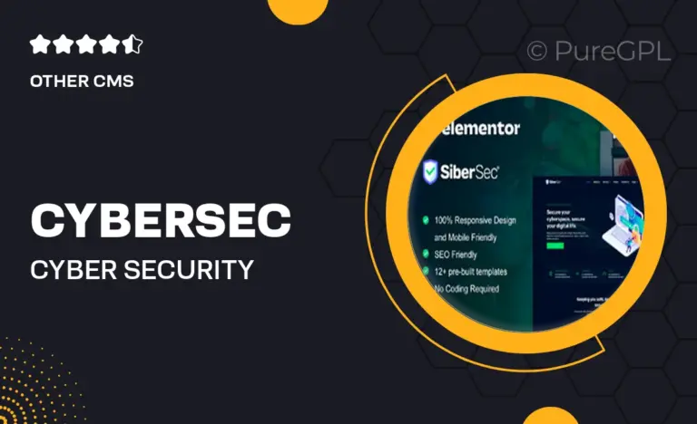 cybersec cyber security services elementor template kit