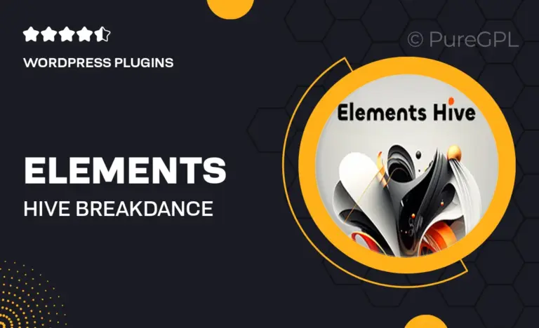 elements hive breakdance addon unique creative