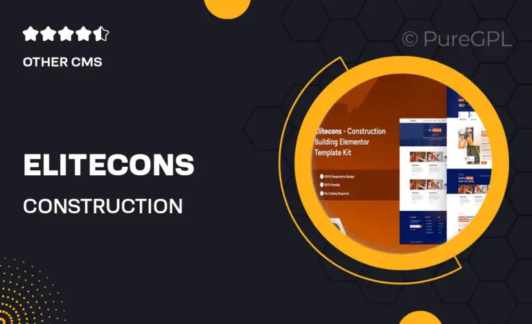 elitecons construction building elementor pro template kit