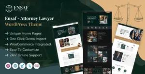 Ensaf – Attorney Lawyer WordPress Theme