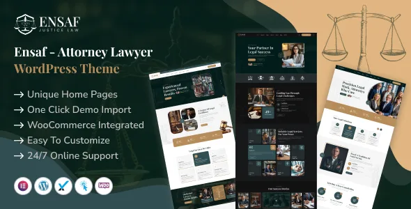 ensaf attorney lawyer wordpress theme 1