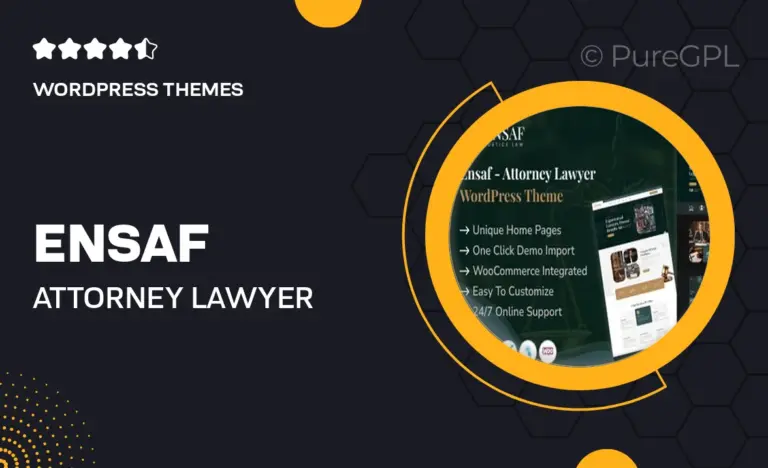 ensaf attorney lawyer wordpress theme