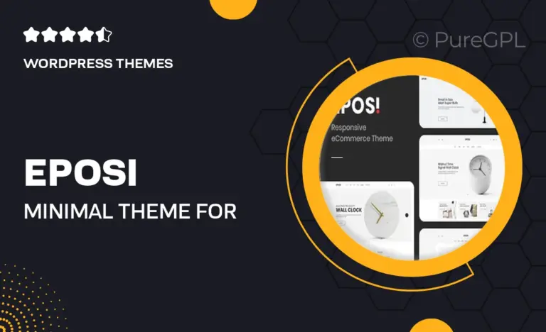 eposi minimal theme for woocommerce wordpress