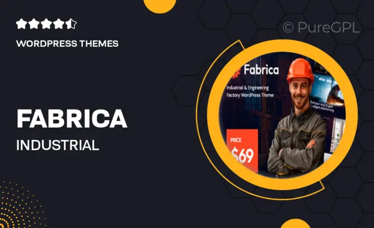 fabrica industrial engineering factory wordpress theme