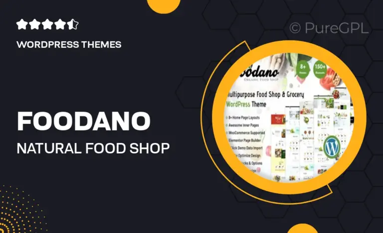 foodano natural food shop grocery wordpress theme