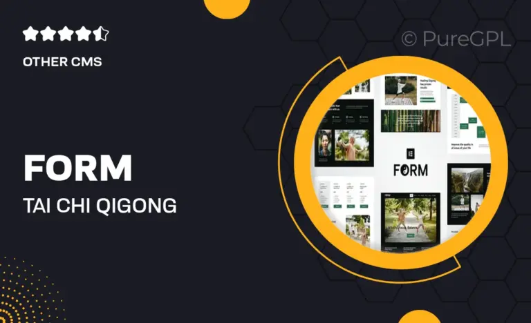 form tai chi qigong elementor template kit