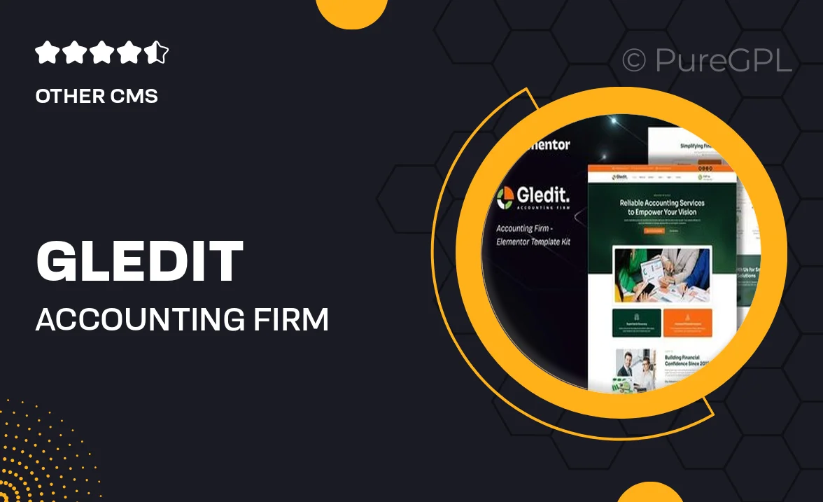 Gledit – Accounting Firm Elementor Template Kit